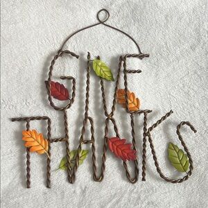 Thanksgiving Ornament Home Motivational Sign New